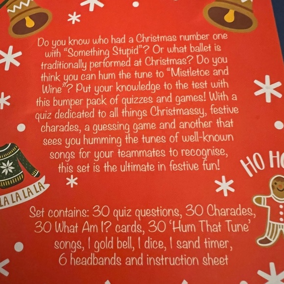 The Jingle Bell Box-Games & Quizzes-Fun Holiday Family Games-New In Sealed Box - Picture 3 of 6